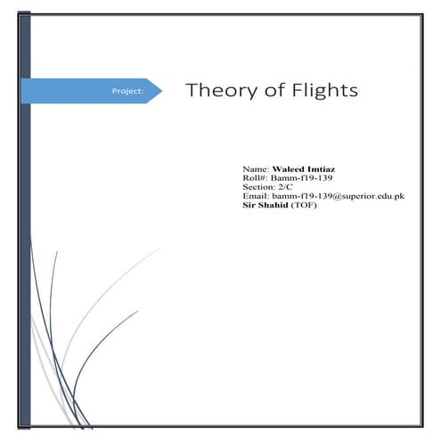 Theory of flight