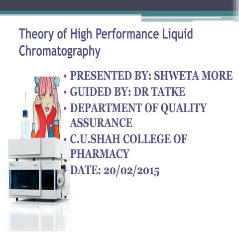 Theory of high performance liquid chromatography ppt