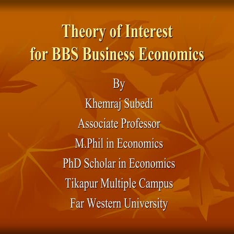 Theory of interest
