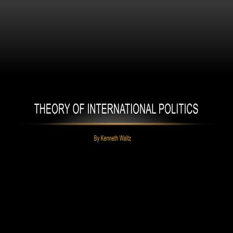 Theory of international politics
