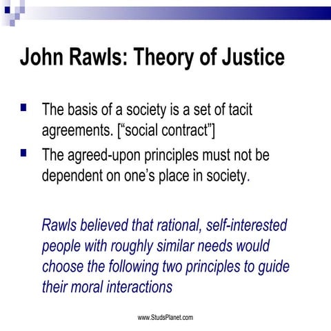 Theory of justice