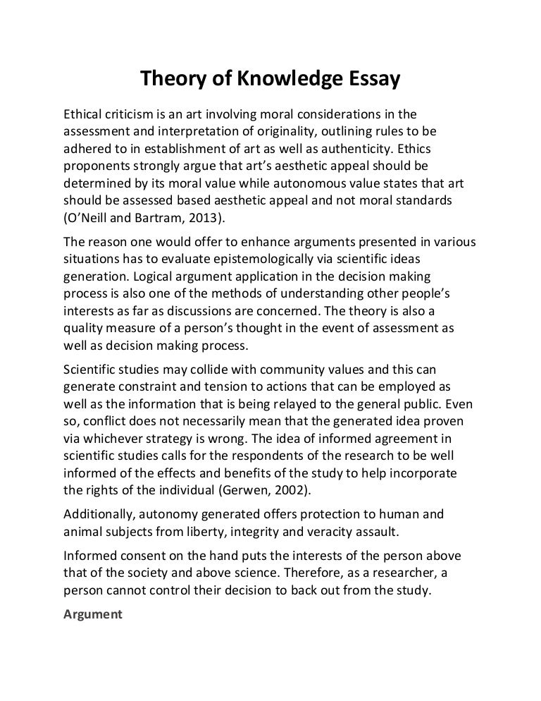 Technical knowledge essay image