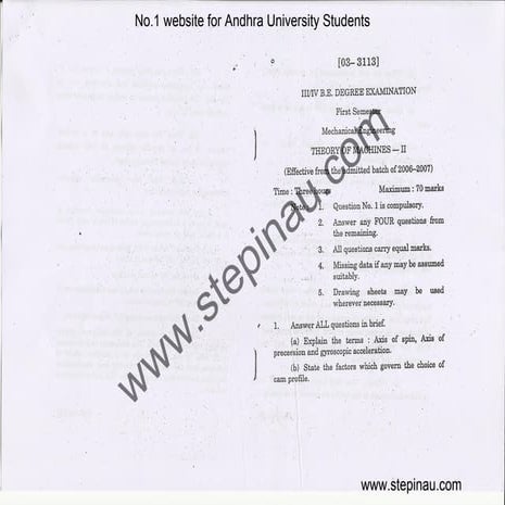 Theory of machines2_2009_supply