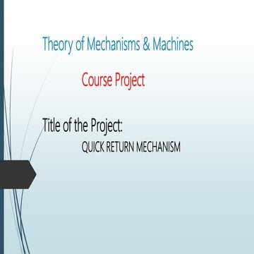 Theory of mechanisms &amp; machines final