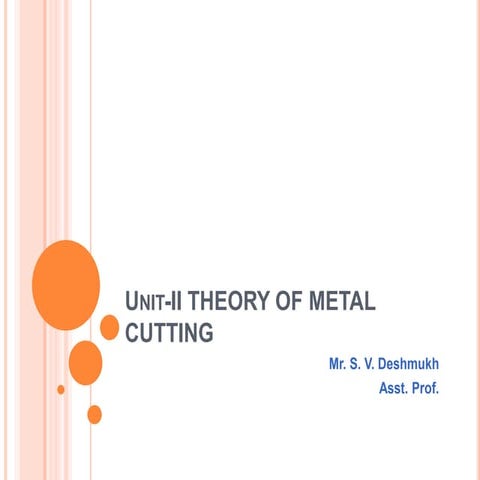 Theory of metal cutting