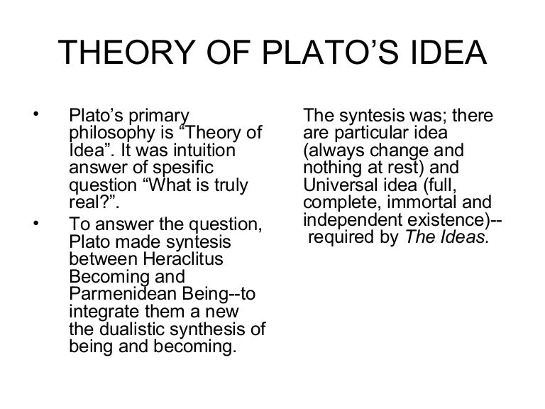 Theory of Plato’s Idea