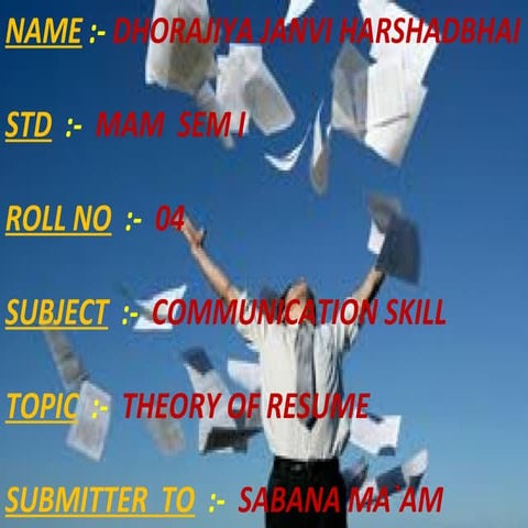 Theory of resume