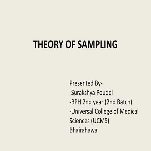 Theory of sampling