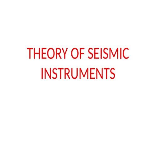 Accelerometer Theory Of Seismic Accelerometer Pptx