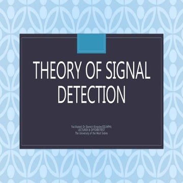 Theory of signal detection 