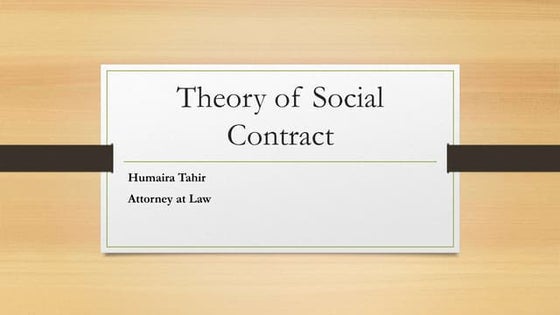 Social contract theory | PPT