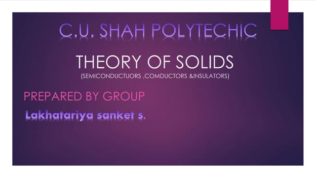 Theory of solids