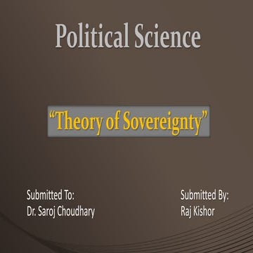 Theory of sovereignty