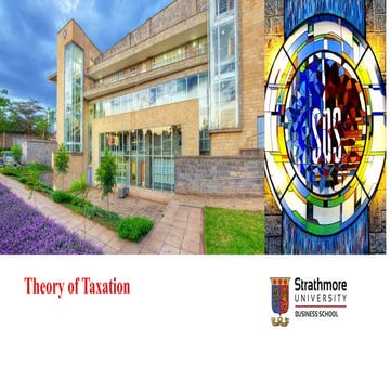 Theory of Taxation Ppt. TAXATION AND PUBLIC FINANCE