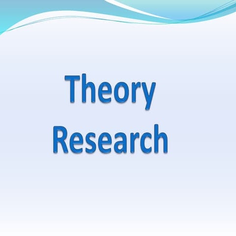 Theory Research for Media