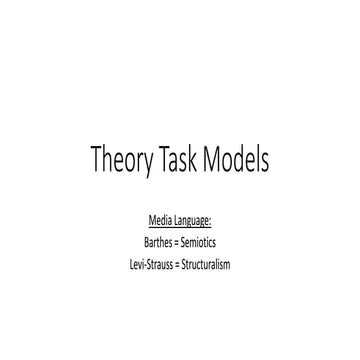 Theory task models