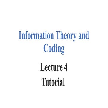 Comprehensive Tutorial on Information Theory and Coding Techniques | PPTX
