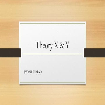 Theory x & y