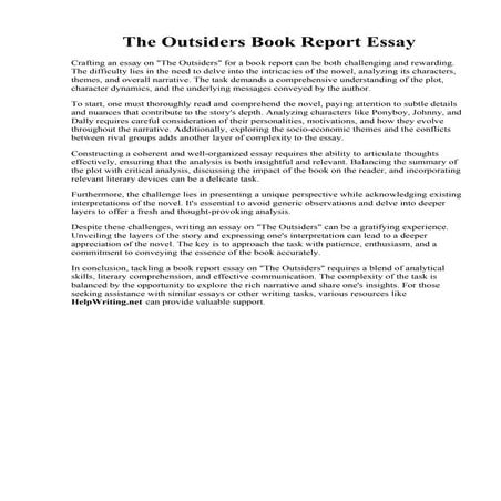 The Outsiders Book Report Essay.pdf