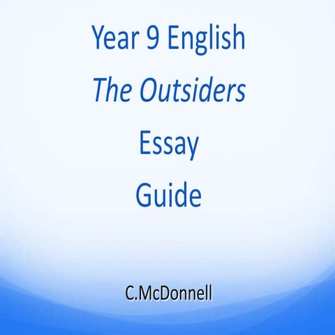 The outsiders essay power point cm