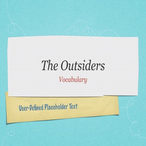 Theoutsidersvocab