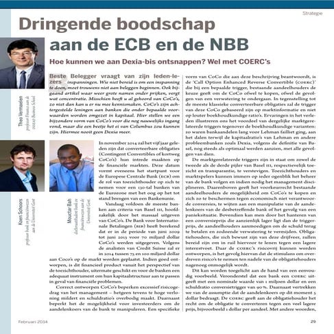 Theo vermaelen strategy_ecb_nbb_vfb