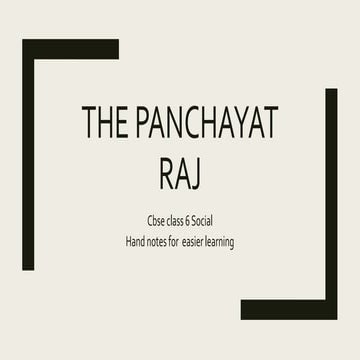 The panchayat raj