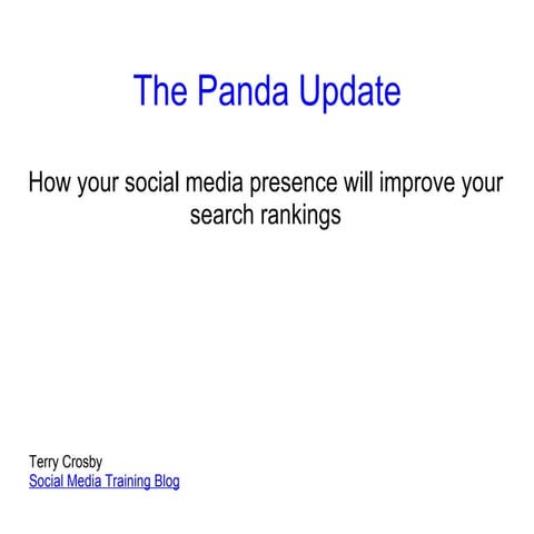 The panda update