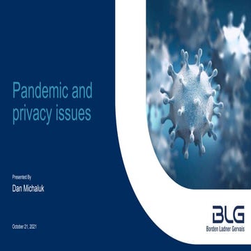 The pandemic and privacy | PPT