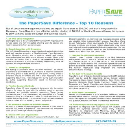 PaperSave becomes the first and only document management system to be ...