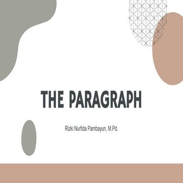 parts of a paragraph for Grade Four English | PPTX