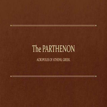 The Parthenon, Acropolis of Athens, Greek.