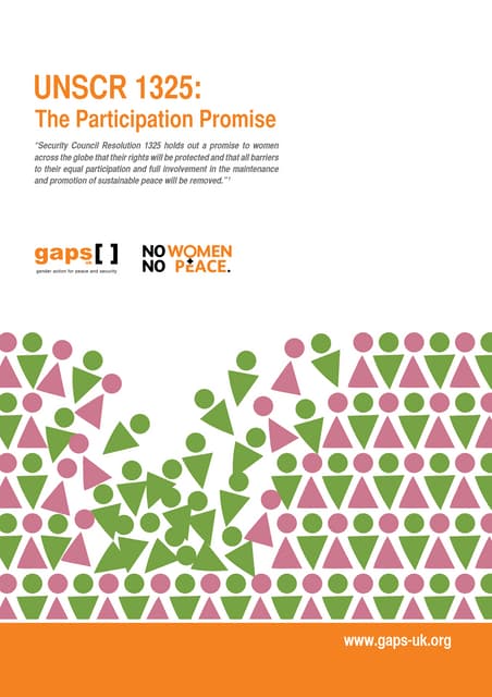 The Participation Promise “Security Council Resolution 1325
