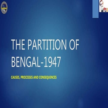 The partition of bengal 1947