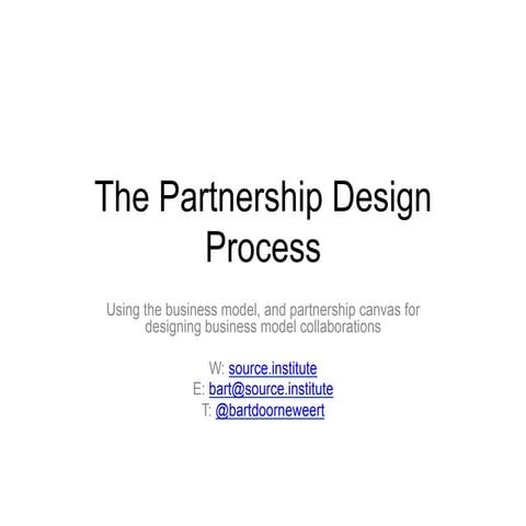The partnership design process