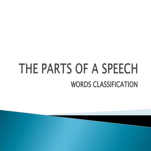 The parts of a speech
