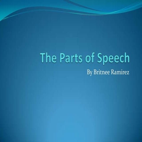 The parts of speech