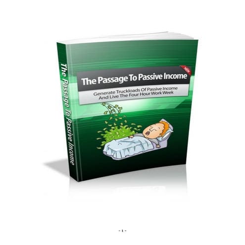 HOW TO MAKE PASSIVE INCOME | PDF