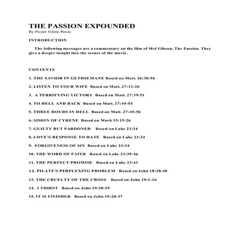 The passion expounded