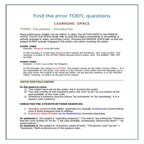 The passive   introduction -