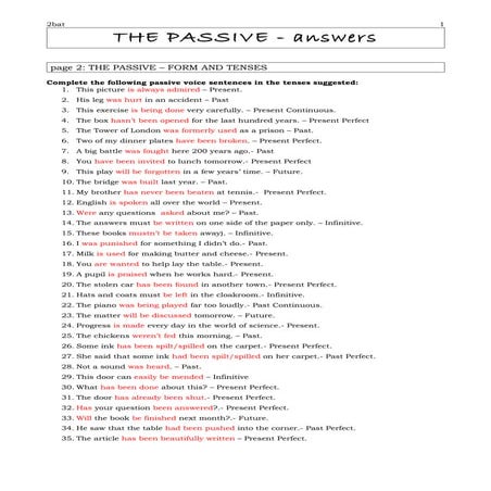 The passive answers