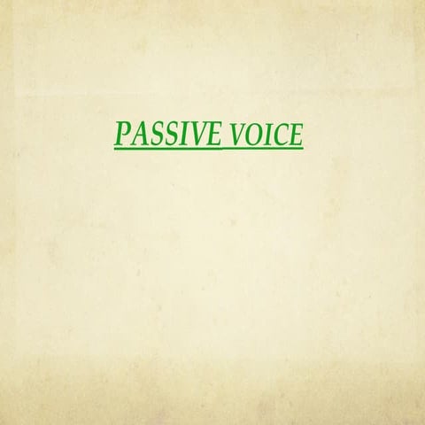 The passive+exercises