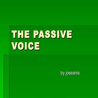 The passive voice