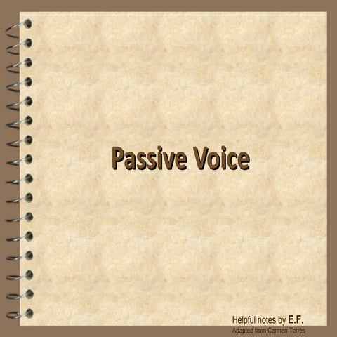 The passive voice