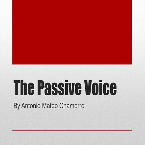 The passive voice