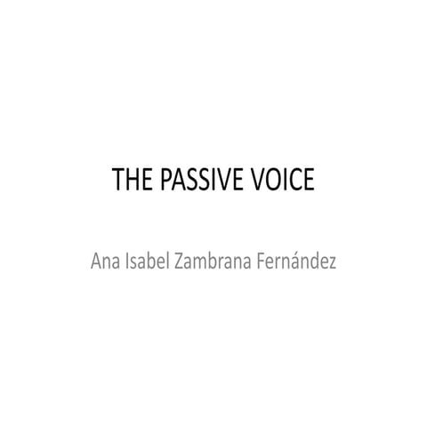 The passive voice