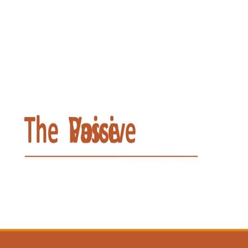 The Passive Voice