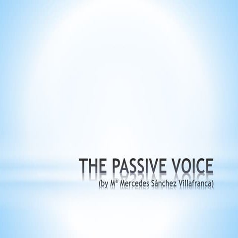 The passive voice