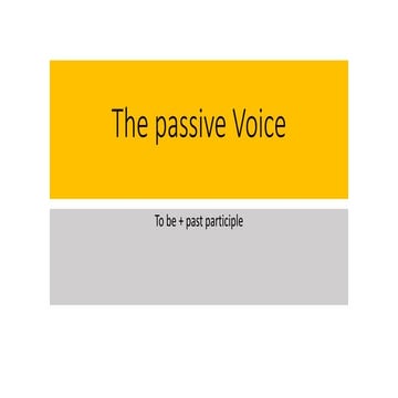 The passive voice
