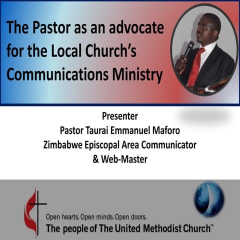 The pastor as an advocate for the local church communications